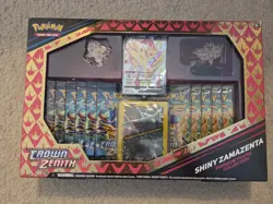 Pokemon TCG Shiny Zamazenta Crown Zenith Premium Figure Collection SEALED - Image 1