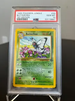 Butterfree 1st Edition 1999 Pokemon Jungle PSA 10 #33 - Image 1