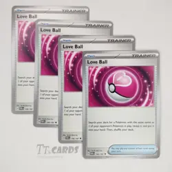 Love Ball 156/167 x4 - 4x Trainer Playset Pokemon S&V Twilight Masquerade TWM - Image 1