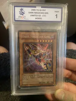 Yu-Gi-Oh! TCG Dark Magician Girl CT2-EN004 Limited Edition mgc graded 1 not psa - Image 1