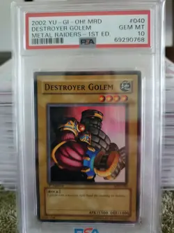 2002 YU-GI-OH! METAL RAIDERS MRD-040 Destoyer Golem- 1st Edition - PSA 10 - Image 1