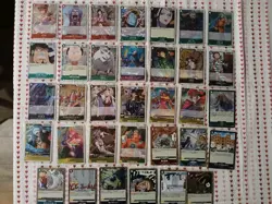 One Piece TCG Japanese Lot ×34 Pirate Foils And Foils (No Duplicates) - Image 1