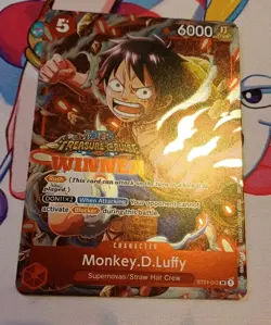 Monkey D. Luffy - ST01-012 Treasure Cruise Winner English One Piece Card - Image 2