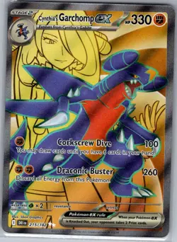 Cynthia's Garchomp ex 215/182 SV10: Destined Rivals - Pokemon Card - NM - Image 1