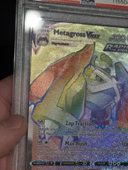 Pokemon Metagross VMAX TCG Card 208/198 Chilling Reign Rare Rainbow PSA 10 - Image 3