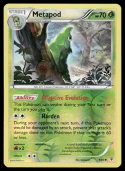 Pokemon Cards Metapod 4/83 Reverse Holo Generations NM - Image 1