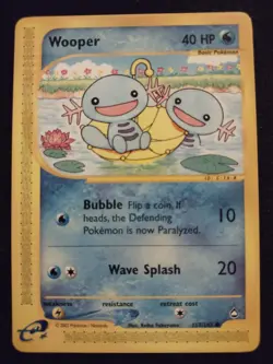 Wooper 117/147 Pokemon Trading Card Game eCard Aquapolis Near Mint TCG NM - Image 1