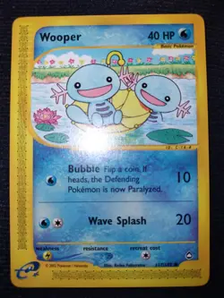 Wooper 117/147 Pokemon Trading Card Game eCard Aquapolis Near Mint TCG NM - Image 2