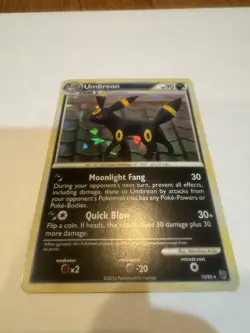 Pokemon TCG Umbreon 10/90 Undaunted Cracked Ice Holo Rare Card LP - Image 1