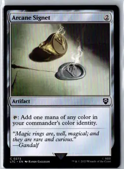 ARCANE SIGNET 273 COMMANDER: THE LORD OF THE RINGS MAGIC: THE GATHERING NM - Image 1