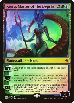 MTG FOIL Kiora, Master of the Depths - Battle for Zendikar #213 - Image 1