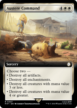 Austere Command (Extended Art) [Fallout] Foil Near Mint - Image 1