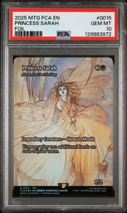 2025 MTG FINAL FANTASY THROUGH THE AGES FOIL #0015 PRINCESS SARAH PSA 10 - Image 1