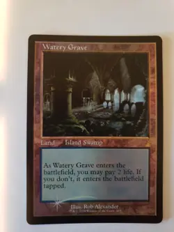 MTG Watery Grave (Retro Frame Foil) Ravnica Remastered NM - Image 1