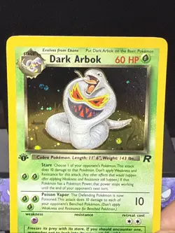 Pokemon Card Dark Arbok 2/82 Holo 1st Edition Team Rocket Near Mint - Image 2