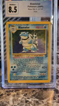 CGC 8.5 Blastoise 2000 Base Set 2 2/130 Holo Pokemon Card - Image 1