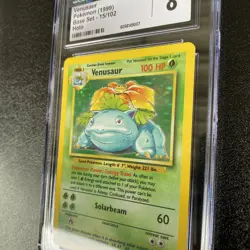 CGC 8 Venusaur 1999 Base Set 15/102 Holo Pokemon Card - Image 2