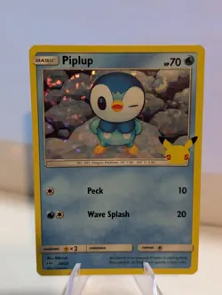 2021 Pokemon 25th Anniversary Mcdonalds Promo Holo Piplup 20/25 - Image 1