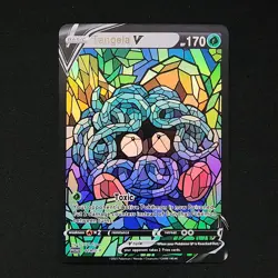 Pokemon Tangela Stain Glass Custom Made Fan Art Holo - Image 1