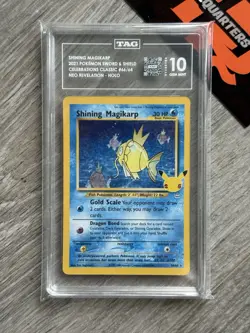 Shining Magikarp 2021 Pokemon Celebrations #66 / 64 Neo Revelation Holo TAG 10 - Image 1