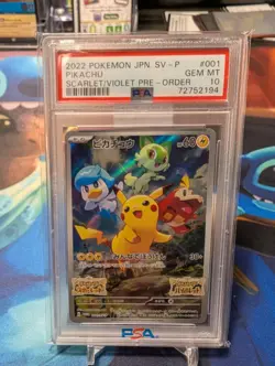 PSA 10 Pikachu 001/sv-p Scarlet & Violet Pre-order Sv Promo Pokemon Japanese - Image 1