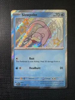 Pokemon Paldean Fates Slowpoke Baby Shiny Rare 116/091 NM - Image 1