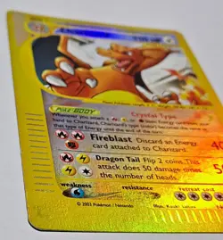 2003 Pokemon TCG Charizard Crystal Skyridge Reverse Holo 146/144 - Image 5