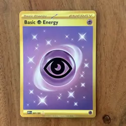 GOLD Pokemon TCG Basic Psychic Energy 207/165 Scarlet & Violet 151 Hyper rare NM - Image 1