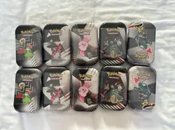 Pokemon Black Bolt & White Flare Unova Mini Tin - Set of 10 - Sealed Brand New - Image 1