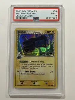 2005 Pokemon EX Delta Species - Beldum Rev.Foil #59 PSA 9 MINT - Image 1