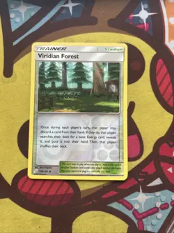 Pokemon Viridian Forest 156/181 - SM Unified Minds - Expanded GLC Reverse Holo - Image 1