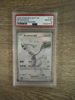 Pokemon TCG English Reshiram Ex White Flare 173/086 PSA 10 - Image 1