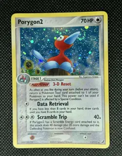 2005 Porygon2 Holo Rare MP+ 12/115 EX Unseen Forces Pokemon TCG Swirl* 🌀 - Image 1