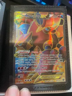 RARE Pokemon Volcanion EX (Full Art) 107/114 XY - Steam Siege Holo UNDERVALUED - Image 1