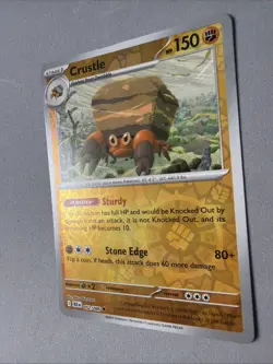 Pokemon TCG * SV Black Bolt 052/086 Crustle Uncommon * REVERSE HOLO* FRESH PK - Image 2