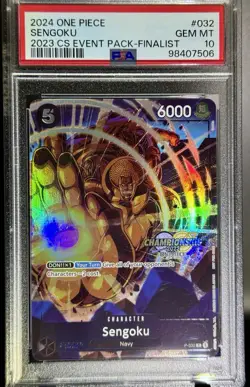 2024 One Piece Sengoku P-032 Championship Finalist Promo PSA 10 | Foil Textured - Image 1