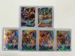 One Piece TCG Monkey D Luffy Op11-118 Sec, Op06-013 AA, Op13-118 Playset - Image 1