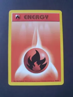 1999 Pokemon Card Base Set Unlimited 98/100 Fire Energy NM - Image 1