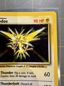 Pokemon TCG Zapdos Base Set Holo Unlimited Rare Card 16/102 - Image 4