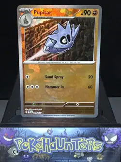 Pokemon Card Pupitar 048/131 MasterBall Reverse Holo Prismatic Evolutions NM - Image 1