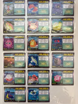 UNSCRATCHED 17 Card Lot of Unplayed 1997 Tomy Pokemon Scratch Japanese TCG - Image 1