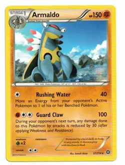 Pokemon Card: Armaldo 57/114 XY Steam Siege Rare! NM - Image 1