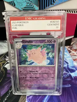 CLEFABLE #036/165 FOIL Pokemon 2023 Card GRADED 10 MINT TCG CCG - Image 1