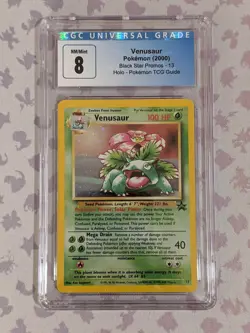 CGC 8 Venusaur 2000 Black Star Promos 13 Holo Pokemon Card - Image 1