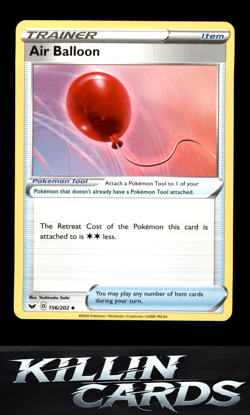 Air Balloon 156/202 Pokemon Uncommon SWSH01: Sword & Shield Base Set Card NM - Image 1