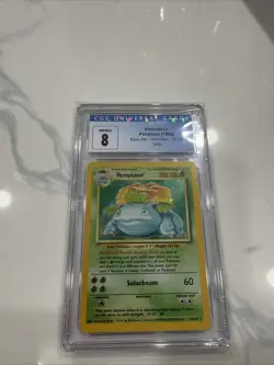 CGC 8 Venusaur 1999 Base Set 15/102 Holo Pokemon Card - Image 1