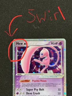 Pokemon TCG Mew EX Holon Phantoms Holo Ultra Rare Card 100/110 Double Swirl! - Image 2