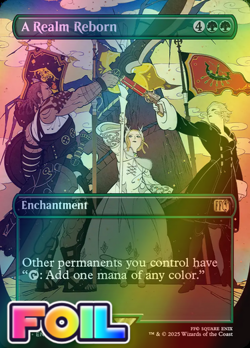 x1 A Realm Reborn FOIL FIN Final Fantasy MTG 344 FULL ART BORDERLESS RARE 1x - Image 1