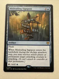 Misleading Signpost #11 (NM) Wilds of Eldraine WOC Magic MTG - Image 1