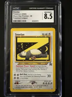 CGC 8.5 NM-MINT+ Snorlax # 49 "Z" WOTC Black Star PROMO Pokemon Card 038 - Image 1